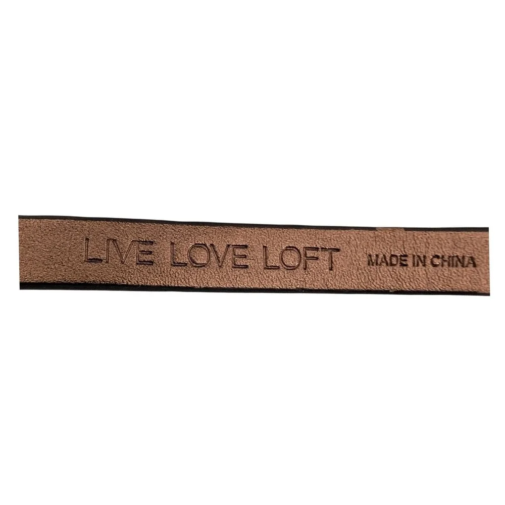 Loft Hair On Deerprint‎ Skinny Belt Women Small Boho Festival Western Minimalist